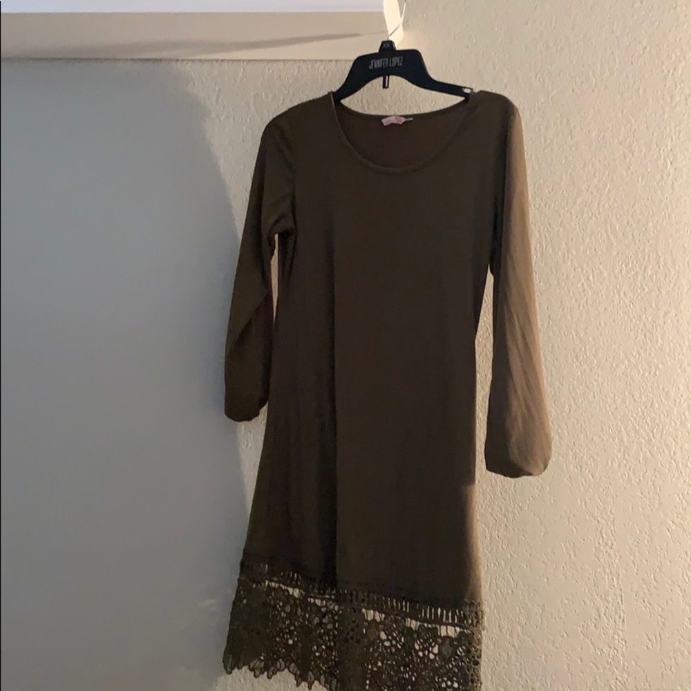 Long green dress